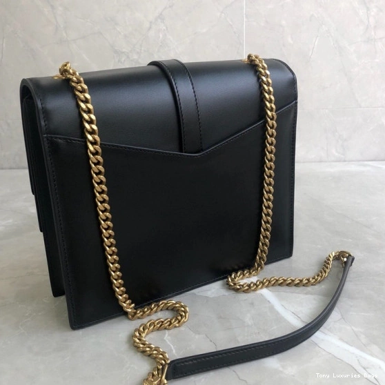 Tony Luxuries BAG BURGUNDY LEATHER IN MEDIUM YSL CHAIN SULPICE 0709